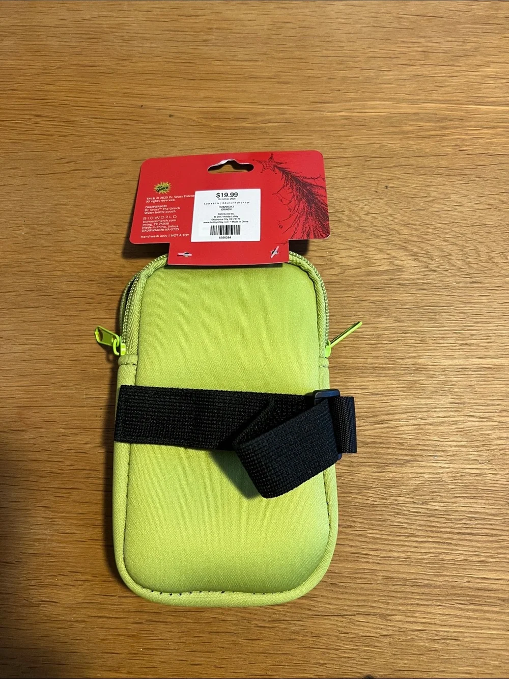 The Grinch Neon Green Phone Pouch with Clip